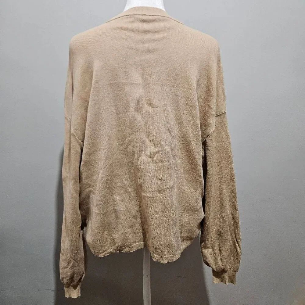 Arach&Cloz Women's Wool Blend Oversized Crewneck Fall Casual Sweater Size L - Picture 4 of 8